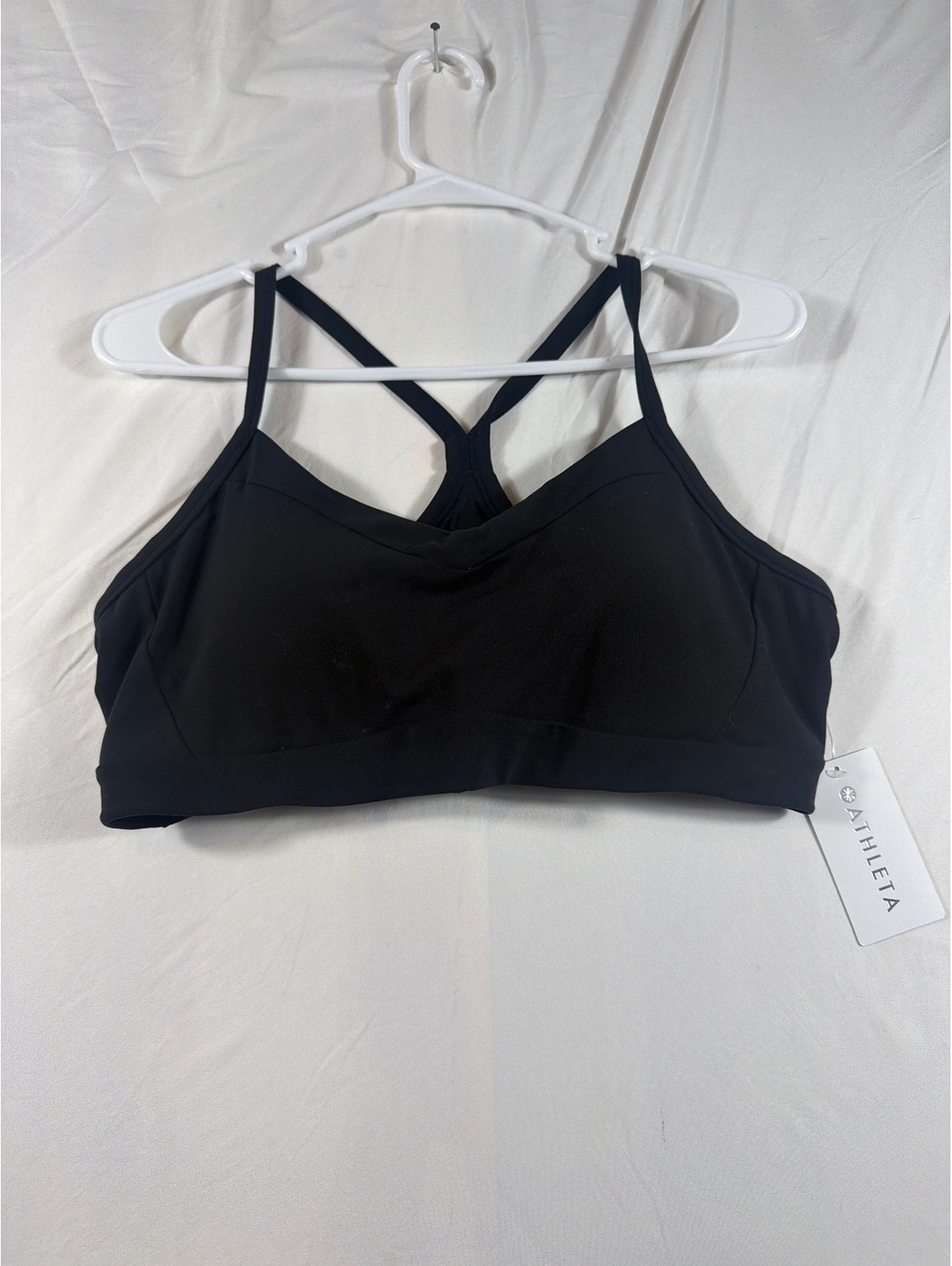 Athleta Black Sports Bra with Strappy Back, Size XL